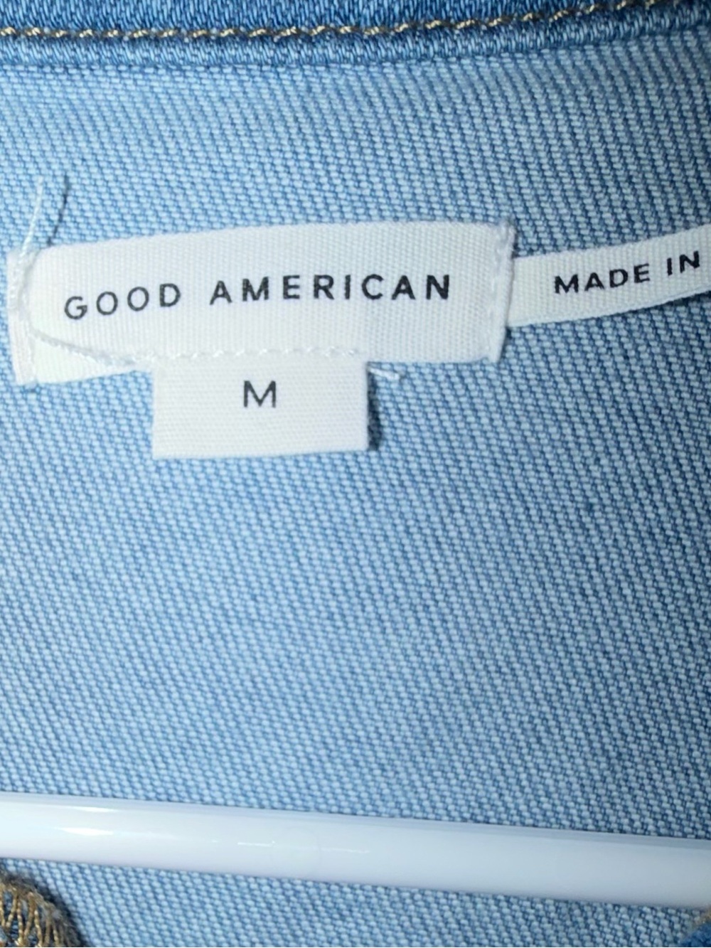 NWT Good American Denim Jumpsuit Medium Utility Zip Front Wide Leg Romper - Picture 2 of 7